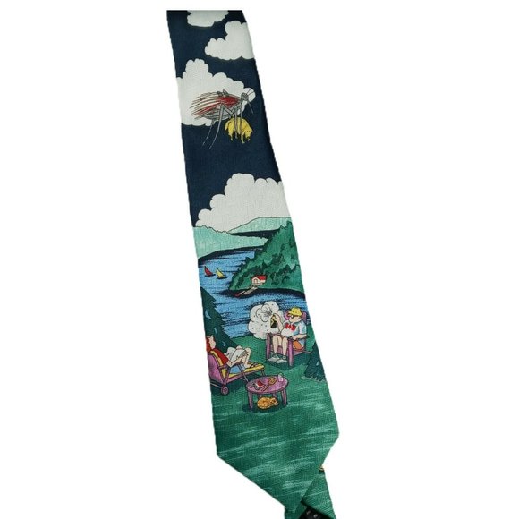 Mens The Wilds of Canada Novelty Necktie Cartoon - Picture 2 of 3